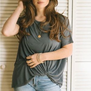 Jackson Rowe Knotty Tee in Pewter